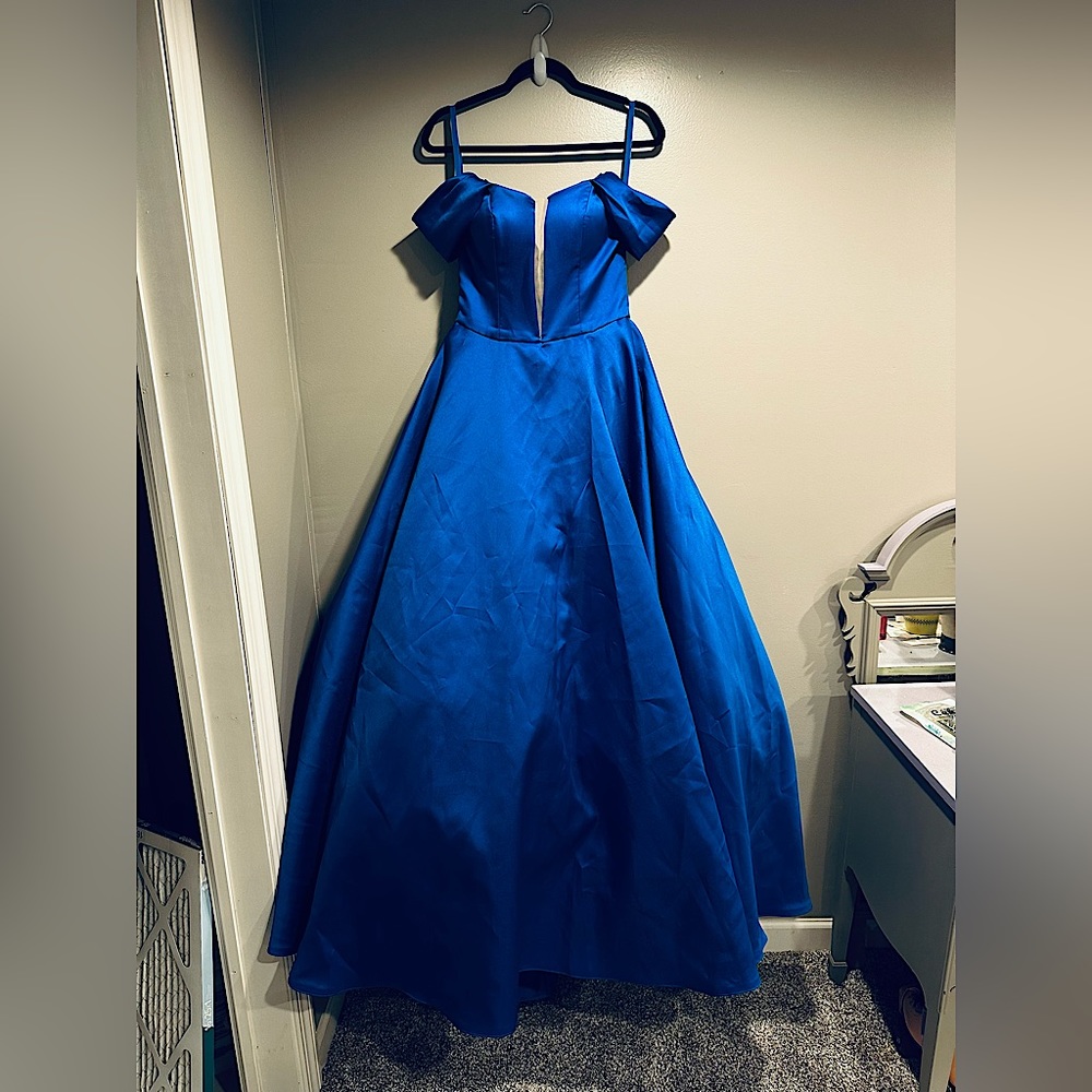 Blue ballgown